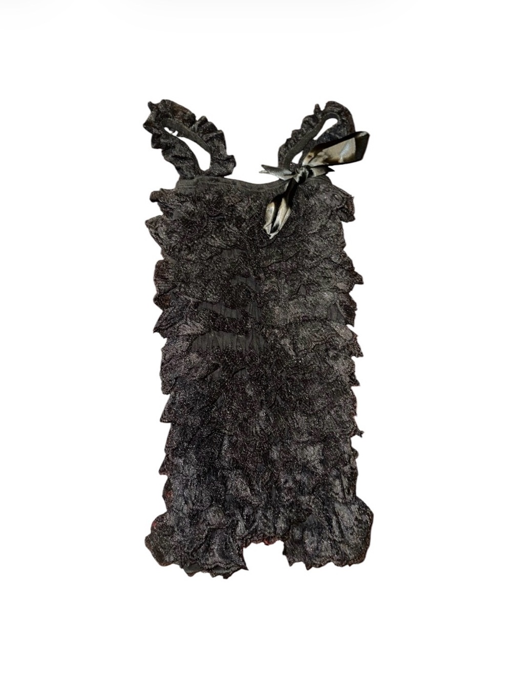 Olivia Rose Black Ruffled Lace Chemise Slip Age 1-3